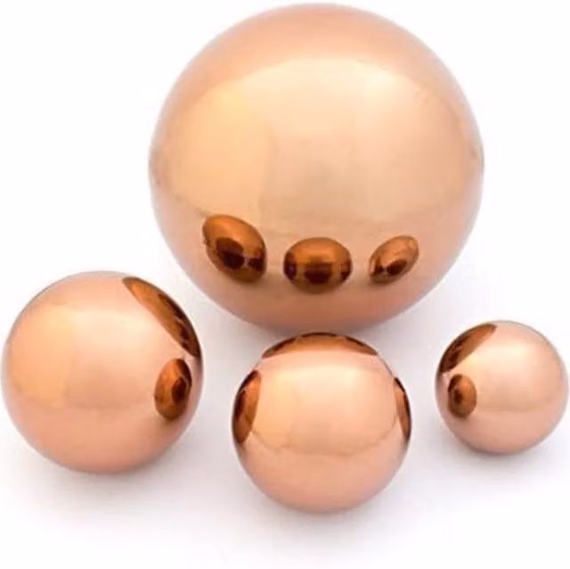 Primrose Bronze Copper Effect Stainless Steel Gazing Globe Sphere Garden Ornament, Diameter: 10 cm