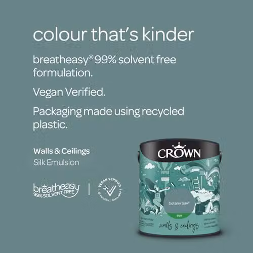 Crown Botany Bay Silk Emulsion Walls and Ceilings Paint, 2.5 l – 2