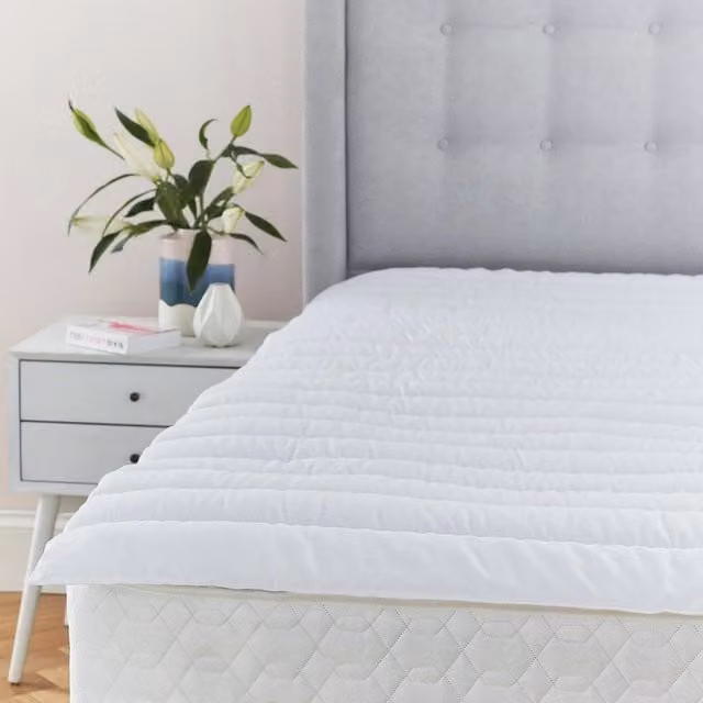 OHS Soft Touch Deep Fill Mattress Topper - White, Double