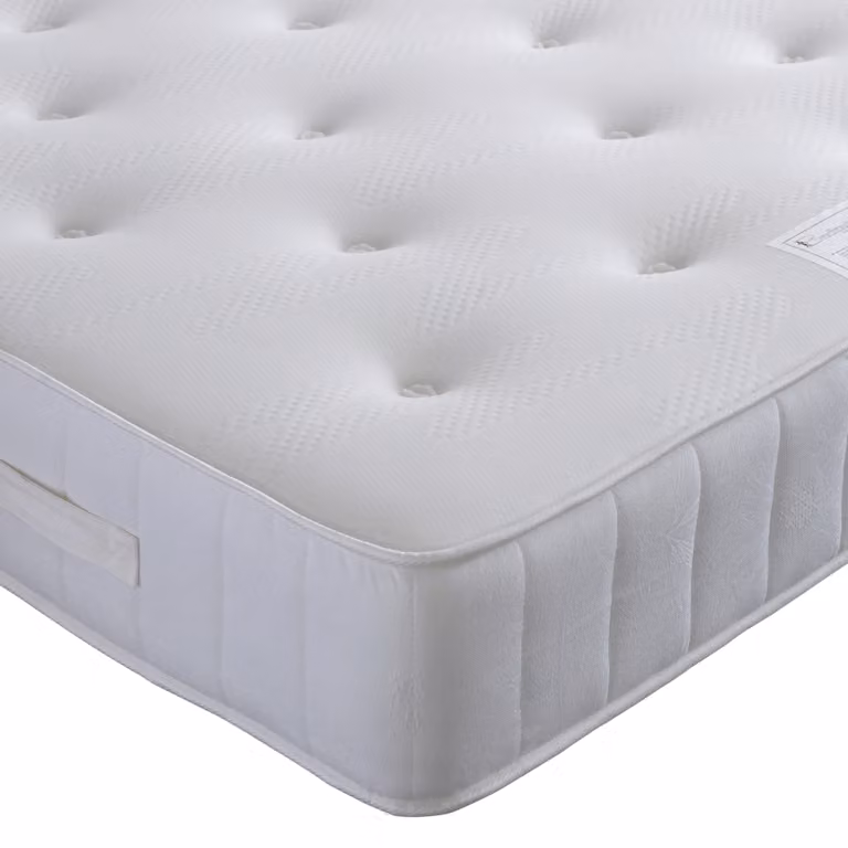 Bedmaster Memory Maestro Grey Plush Velvet Memory Foam Hybrid Divan Set and Headboard, W: 140 cm x D: 200 cm