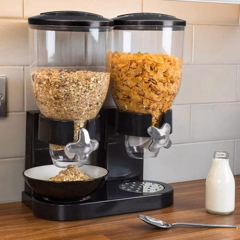 PAWNORA Black Plastic Dry Food Storage Container – 4