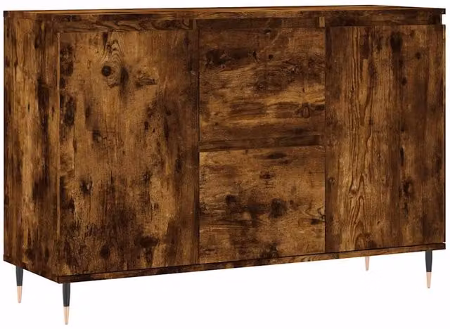Berkfield Home Smoked Oak Sideboard in Brown, W/D/H: 104 x 35 x 70 cm – 1