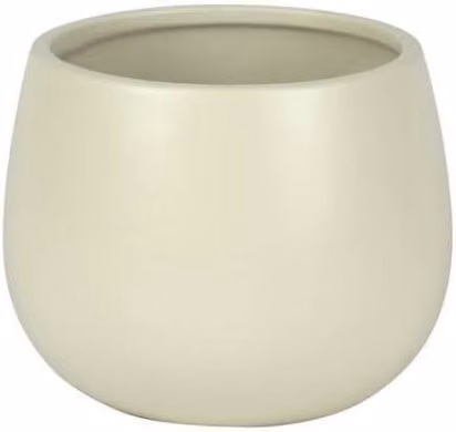 KDMD Matt Cream Ceramic Hortus Pot, 3 Pack, W: 12 cm, D: 11 cm