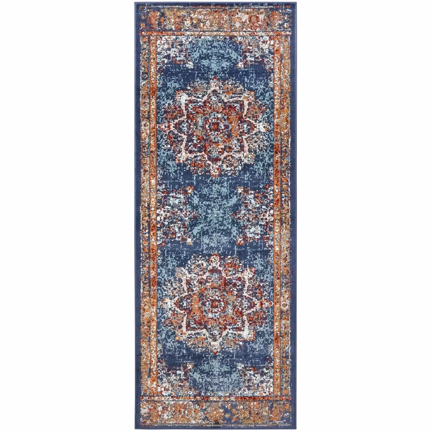 THE RUGS Orient Maderno Medallion Oriental Rug in Blue and Red, Polypropylene, W: 120 cm, D: 80 cm – 5