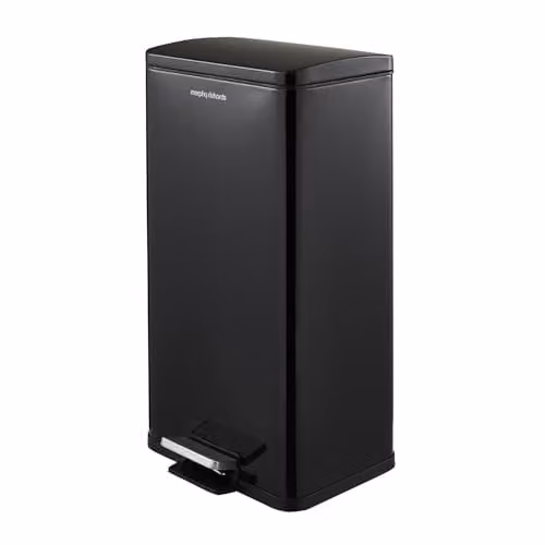 Morphy Richards Equip Collection 30L Pedal Kitchen Bin with Soft Close Lid and Removable Inner Bucket, Black