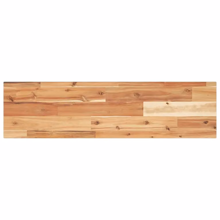 Berkfield Home Brown Oil Finished Solid Wood Acacia Floating Shelf, W: 100 cm, D: 20 cm, H: 2 cm