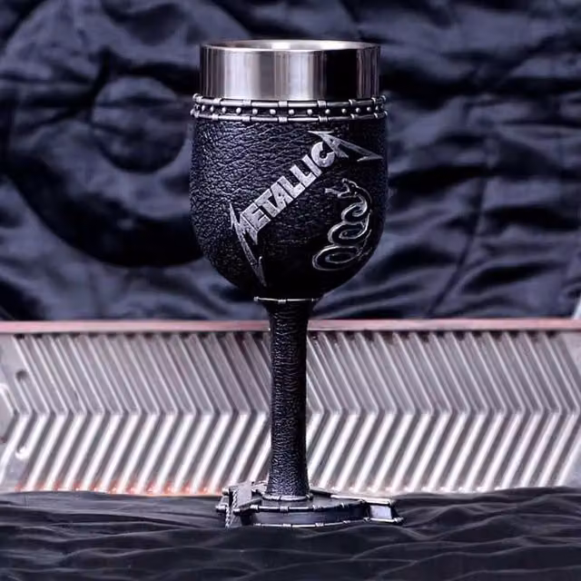 Nemesis Now! Metallica The Black Album Goblet, Black, Height: 18 cm