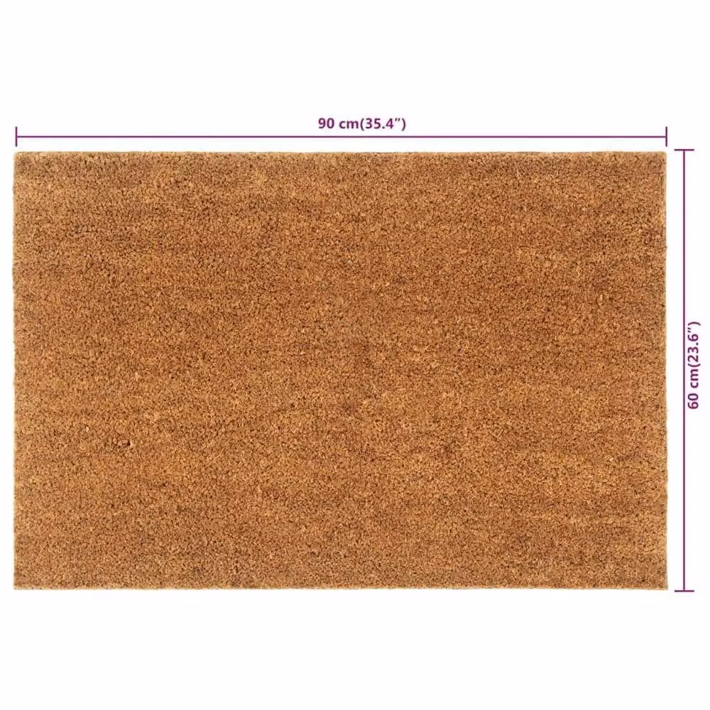 Berkfield Home Brown Tufted Coir Door Mat, W: 60 cm, D: 90 cm – 3
