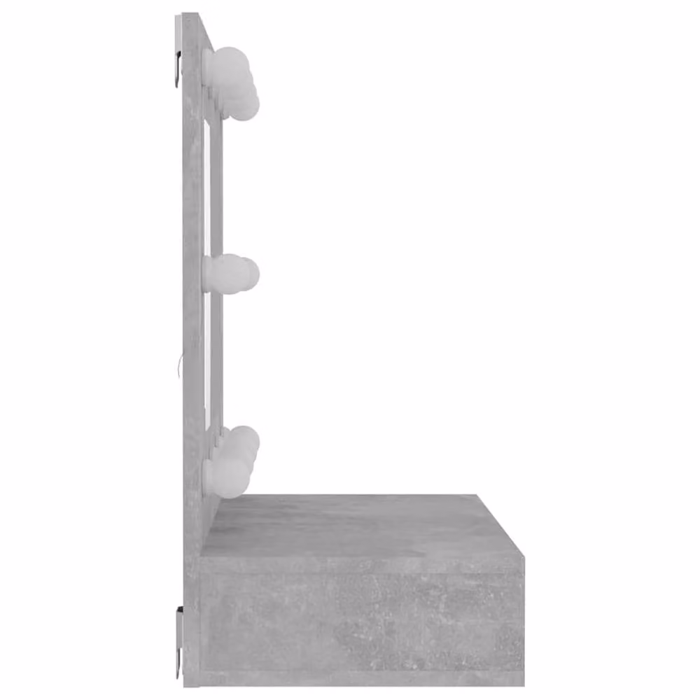 Berkfield Home Modern Wall Mounted Mirror Cabinet with LED Lighting in Matt Concrete Grey, W: 60 cm, D: 31.5 cm, H: 62 cm – 2