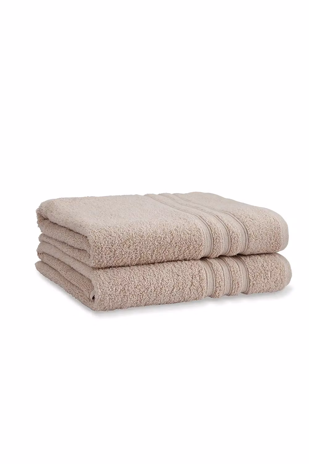 Catherine Lansfield Pair of Fluffy Zero Twist Cotton Bath Sheets in Beige – 2