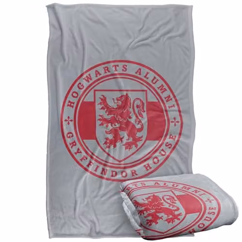 Warner Bros. Harry Potter Gryffindor House Badge Super Soft Fleece Throw Blanket, Multicolour – 1