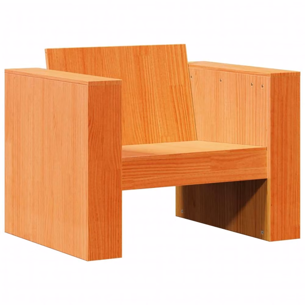 Berkfield Home Garden Sofa in Wax Brown Solid Pine Wood W/D/H: 79 x 60 x 62 cm – 1