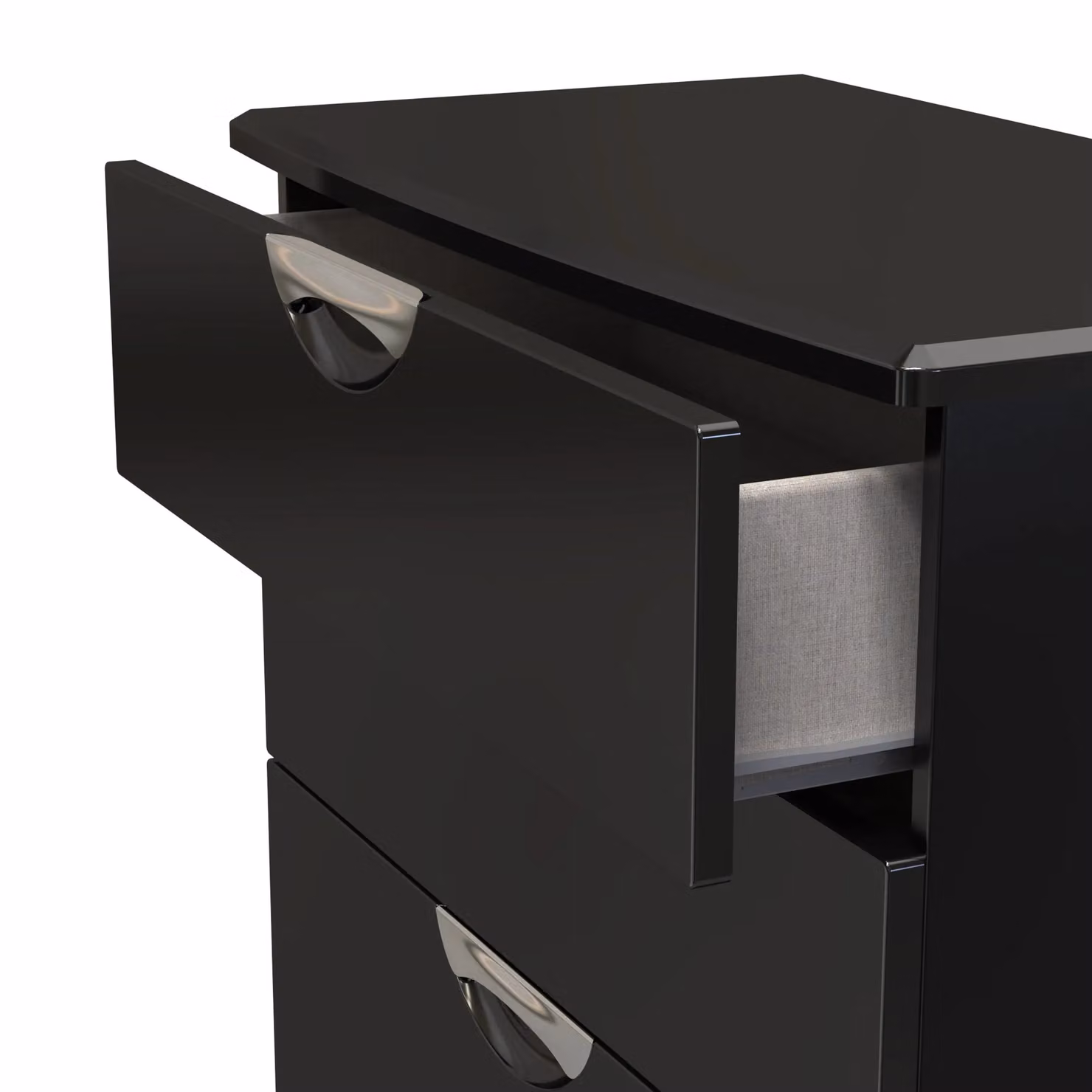 2 U Holborn Ready Assembled 4 Drawer Deep Chest in Black – 4