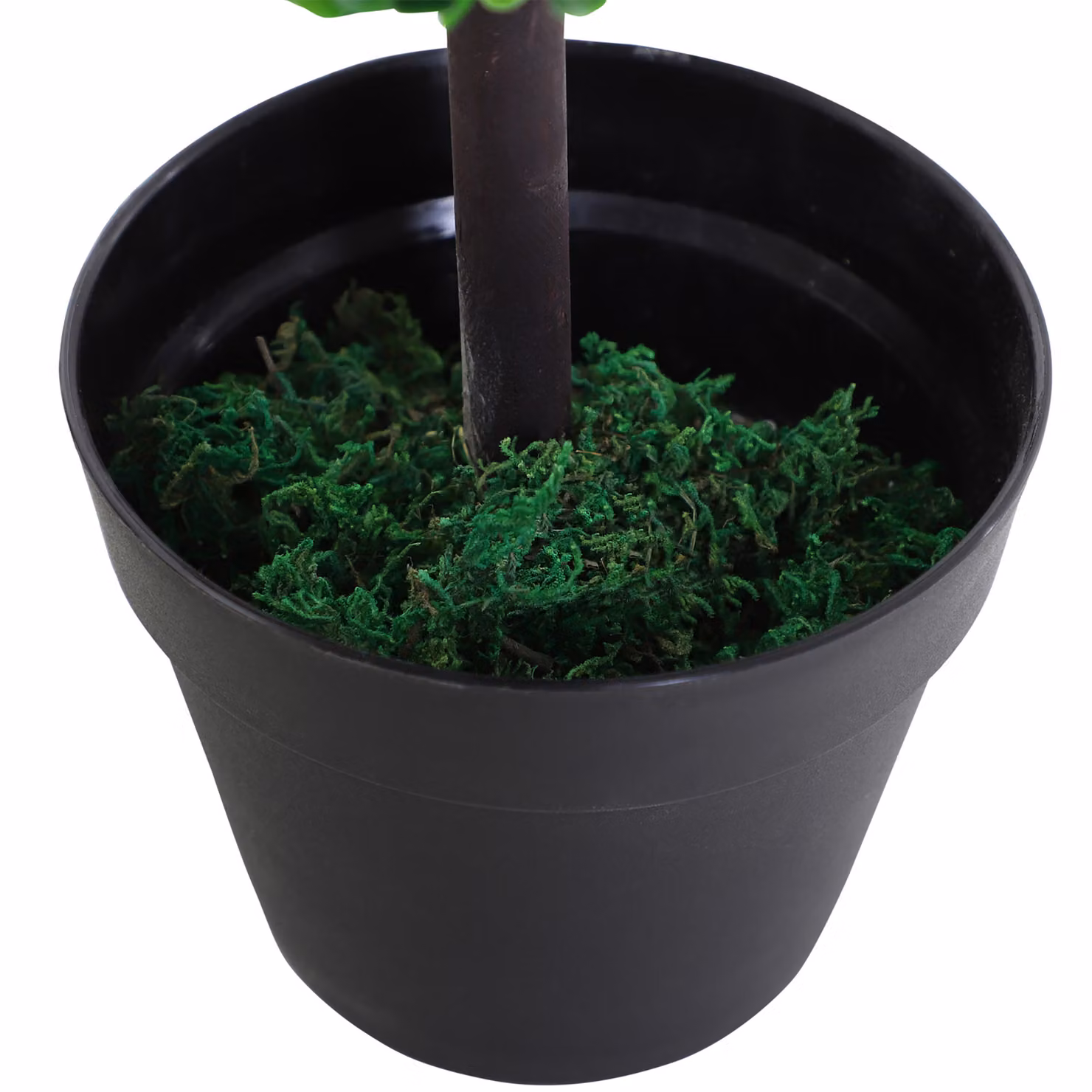 Outsunny Set of 2 Green Artificial Boxwood Ball Topiary Trees in Black Concrete Pots, Height: 112 cm – 9