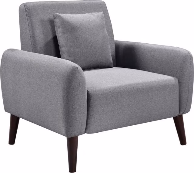 Comfy Living Ltd Grey Linen Fabric Armchair
