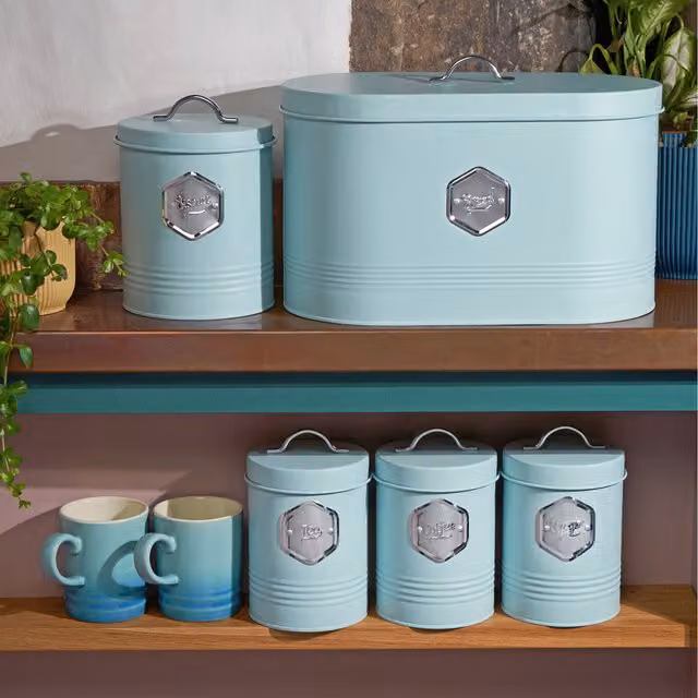 Cooks Professional 5-Piece Airtight Stainless Steel Storage Set in Blue