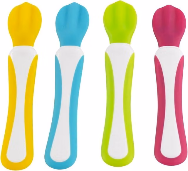 Fisher-Price 4-Piece Multicolour Learn to Scoop Training Spoons for 4 Months+
