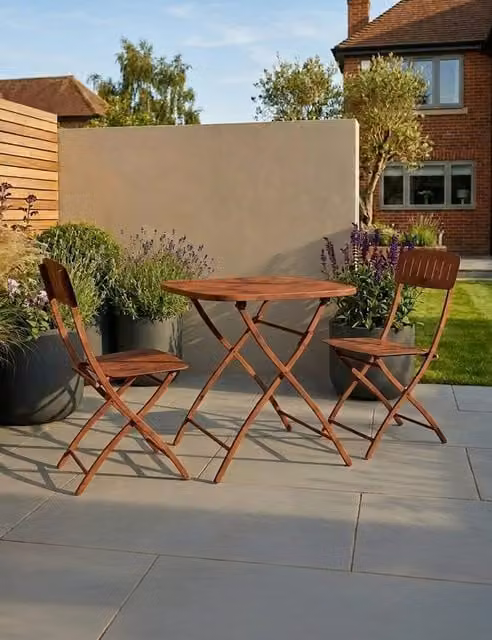 Royalcraft Venice Square Bistro Set in Orange, W/D/H: 70 x 70 x 70 cm