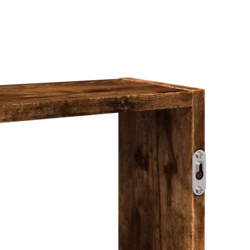 vidaXL Wall Mounted Shelf in Brown Engineered Wood, W: 99 cm, D: 15 cm, H: 60 cm – 4
