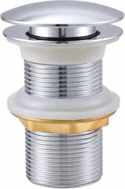 Living and Home Stainless Steel Pop Up Basin Drain with Overflow in Silver