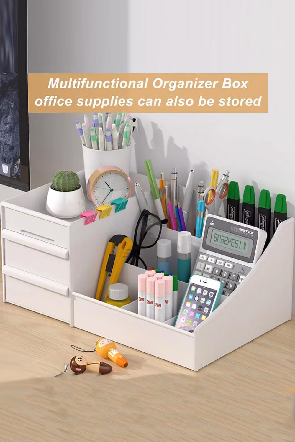 Living and Home White Makeup Organiser with Multi Compartments and Drawers – 2