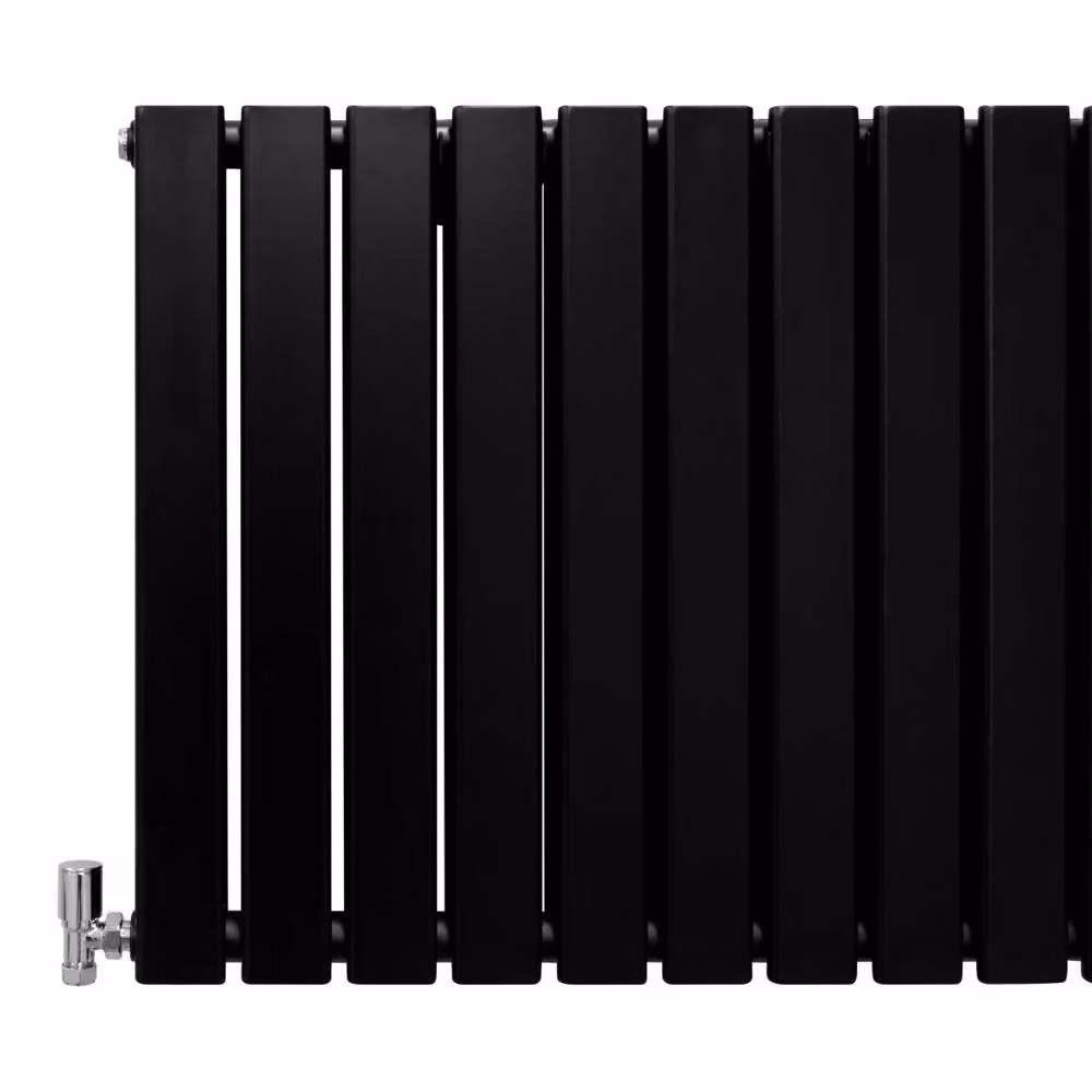 Monstershop Designer Flat Panel Steel Radiator in Black, H: 60 cm, W: 60 cm – 3