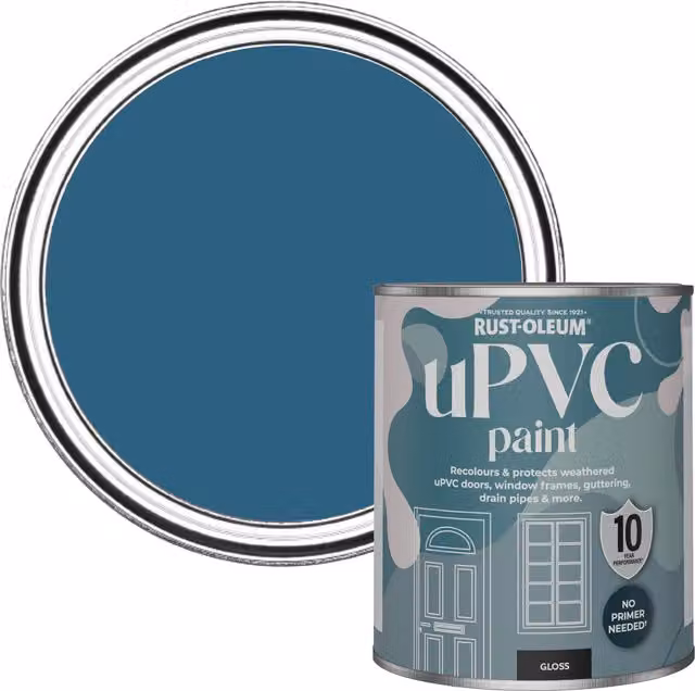 Rust-Oleum Gloss Finish UPVC Paint in Blue, 0.75 l