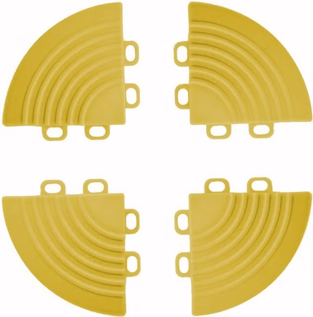 Nicoman Yellow Corner Pieces for Garage Floor Tiles