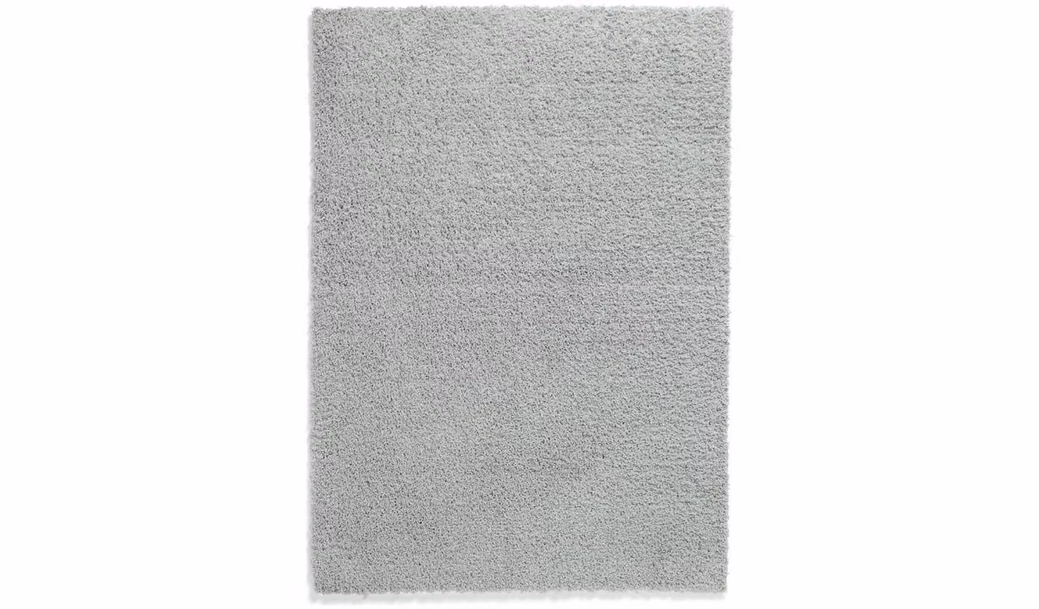 Grey Polyester Shaggy Rectangular Rug for Living Room or Bedroom, W: 120 cm, L: 170 cm