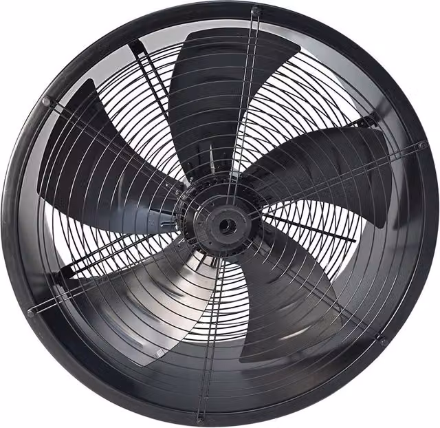 Livingandhome Wall-Mounted Axial Exhaust Fan, 24-inch, Black Metal – 1