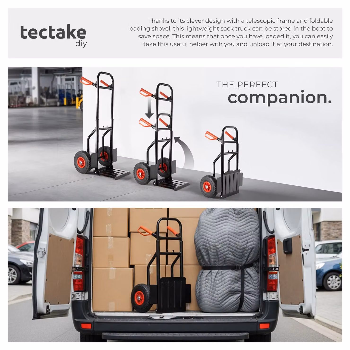 tectake Sack Barrow in Black with 200kg Capacity – 4
