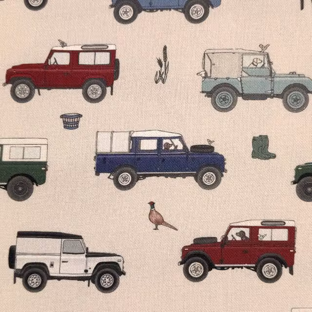 Emma Lawrence Woodland Rover Beige Cotton and Linen Fabric for Children