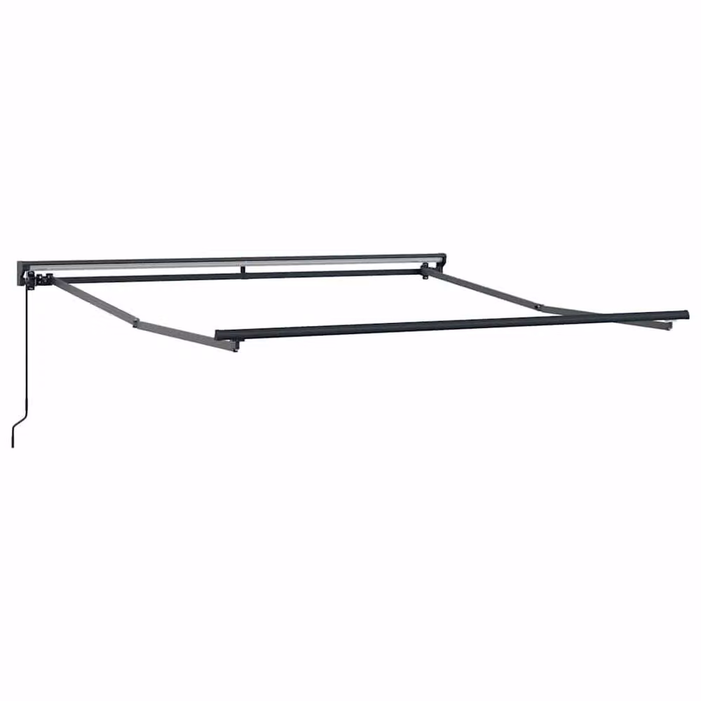 Berkfield Home Manual Retractable Awning in Anthracite Grey, W: 300 cm, D: 250 cm – 4
