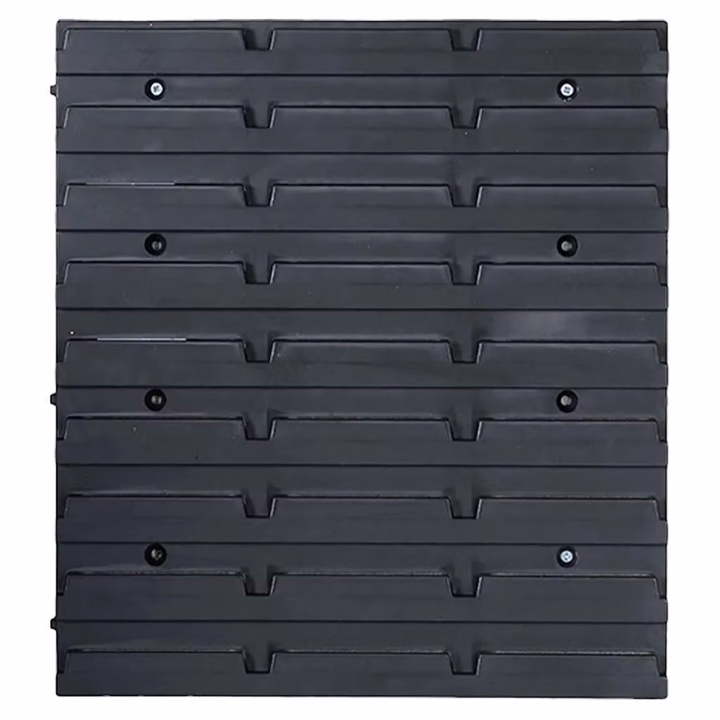 Berkfield Home 136 Piece Wall Mounted Storage Bin Kit in Red and Black – 2