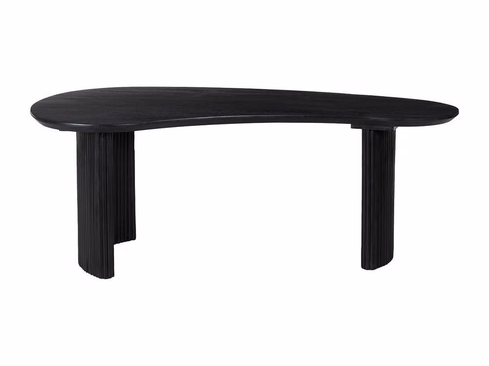 TAMENIA Black Mango Wood Oval Coffee Table by Maison Céphy – 2