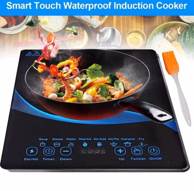 SPETLEK Portable Electric Induction Hob with Digital Touch Display in Black – 1