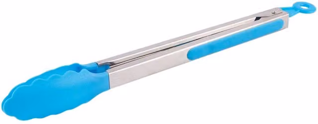 Ashley Stainless Steel and Composite Food Tongs, Blue, 0.08kg