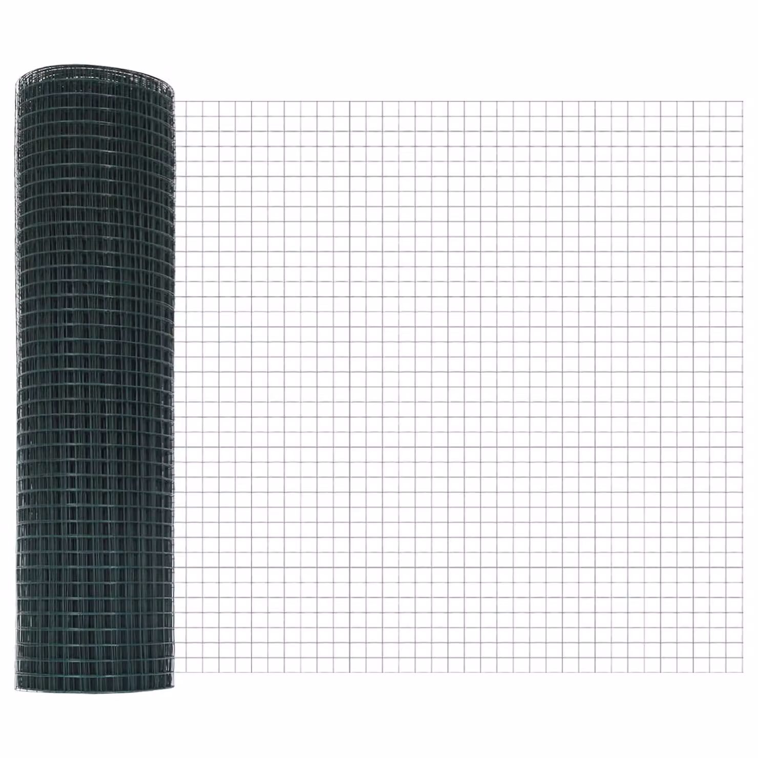 Berkfield Home Green PVC-Coated Steel Single-Bar Welded Wire Fence – 3