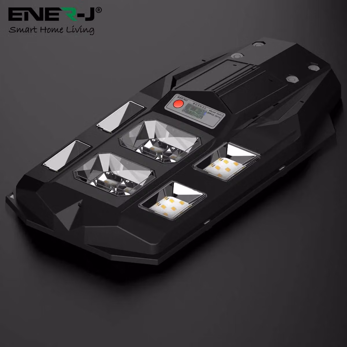 ENER-J 70W Solar Streetlight with 6V 8W Solar Panel, 6000 mAh Battery and Remote Control, Cool White – 3