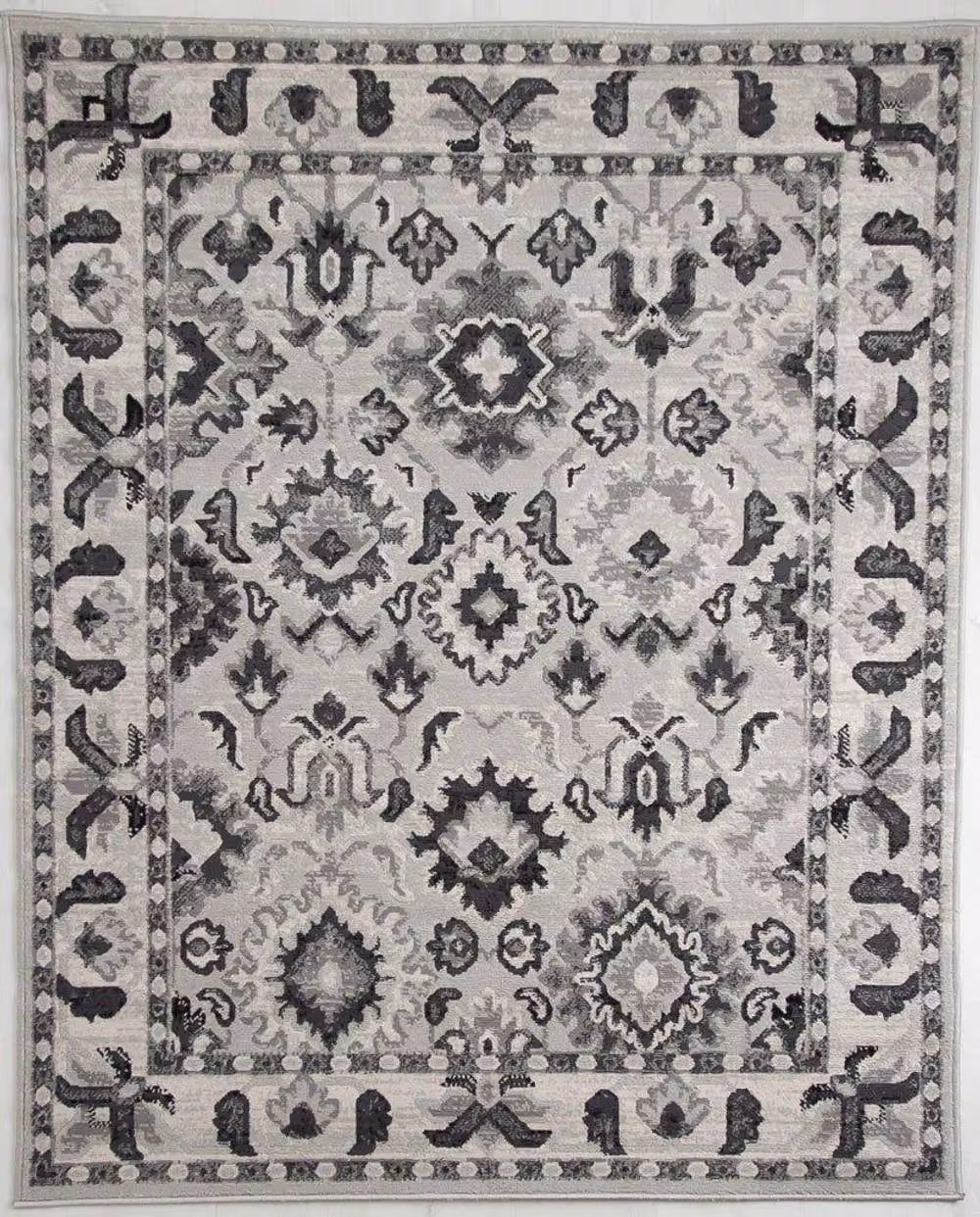 Celebrity Interiors Balletto 13NA Anthra Rectangular Rug in Black and Grey, W: 160 cm, D: 230 cm – 2