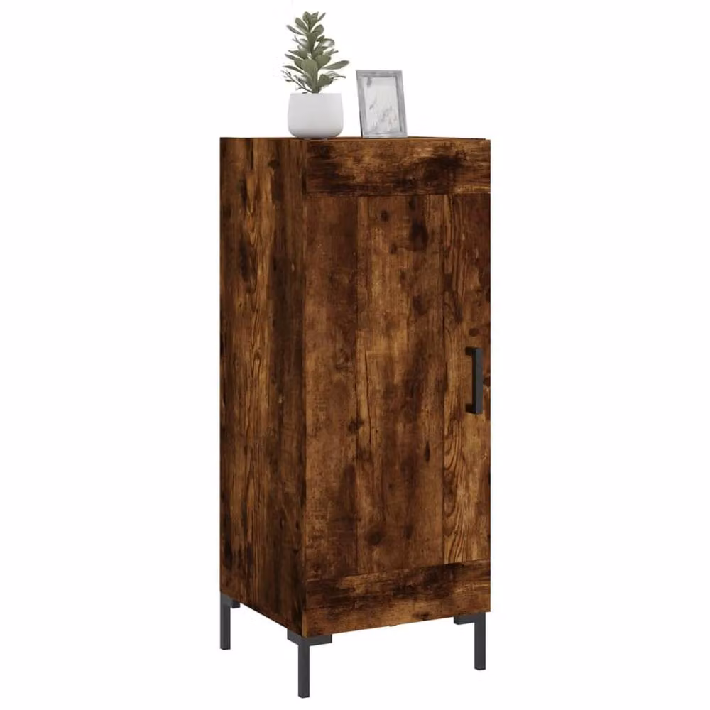 Berkfield Home Modern Smoked Oak Sideboard in Brown, W/D/H: 34.5 x 34.5 x 90 cm – 3