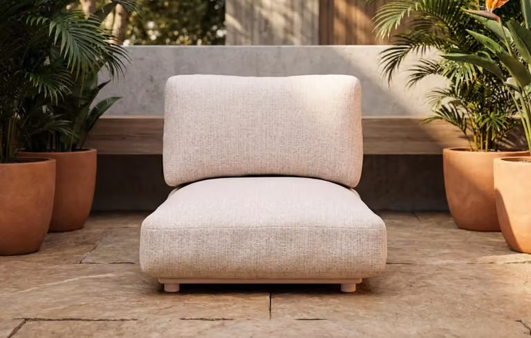 MINT Originals Willow Modular Garden 1 Seater Chair in Beige