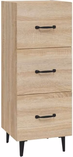 Berkfield Home Sonoma Oak Sideboard in Beige, W/D/H: 34.5 x 34.5 x 90 cm – 1