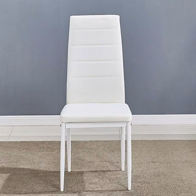 Kosy Koala Set of 6 Modern White Faux Leather Dining Chairs