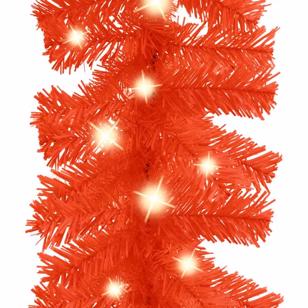 Berkfield Home Red Christmas Garland with LED Lights, 10 m – 3
