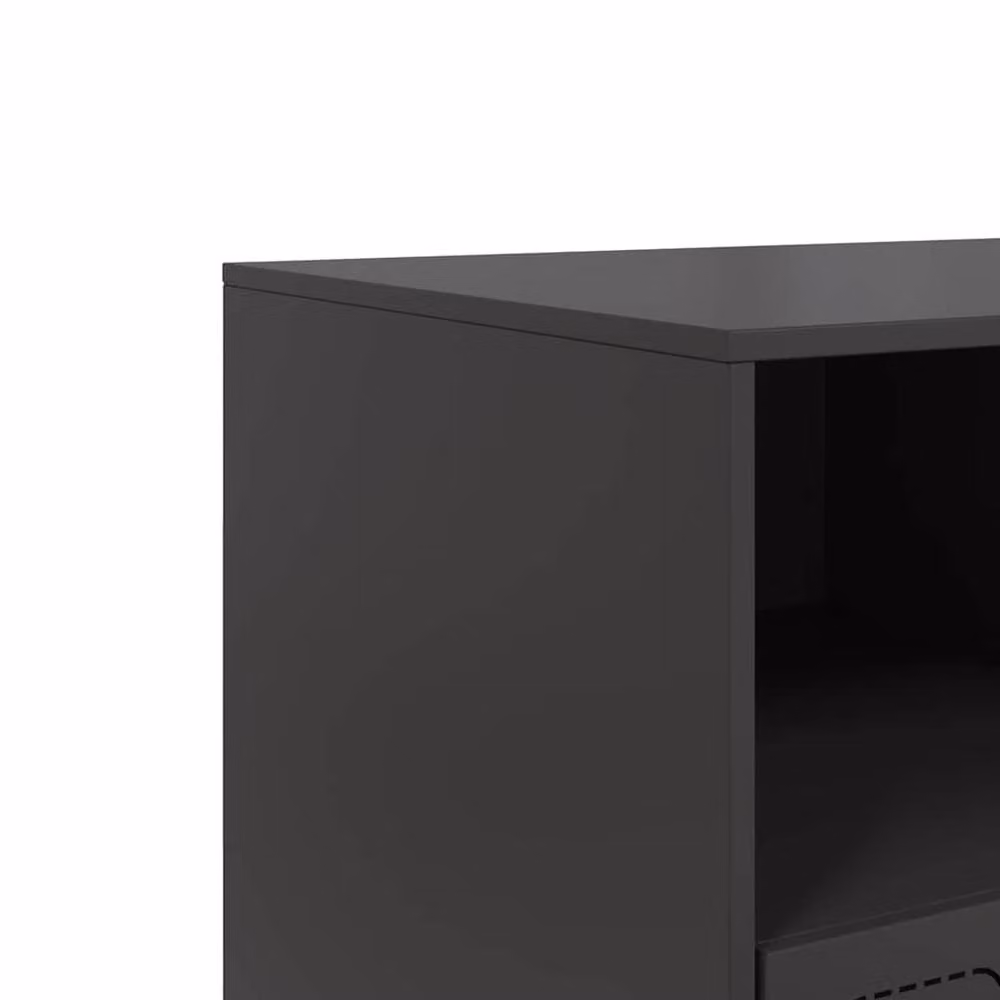 Berkfield Home Industrial Black Metal TV Cabinet W/D/H: 99 x 39 x 44 cm – 5
