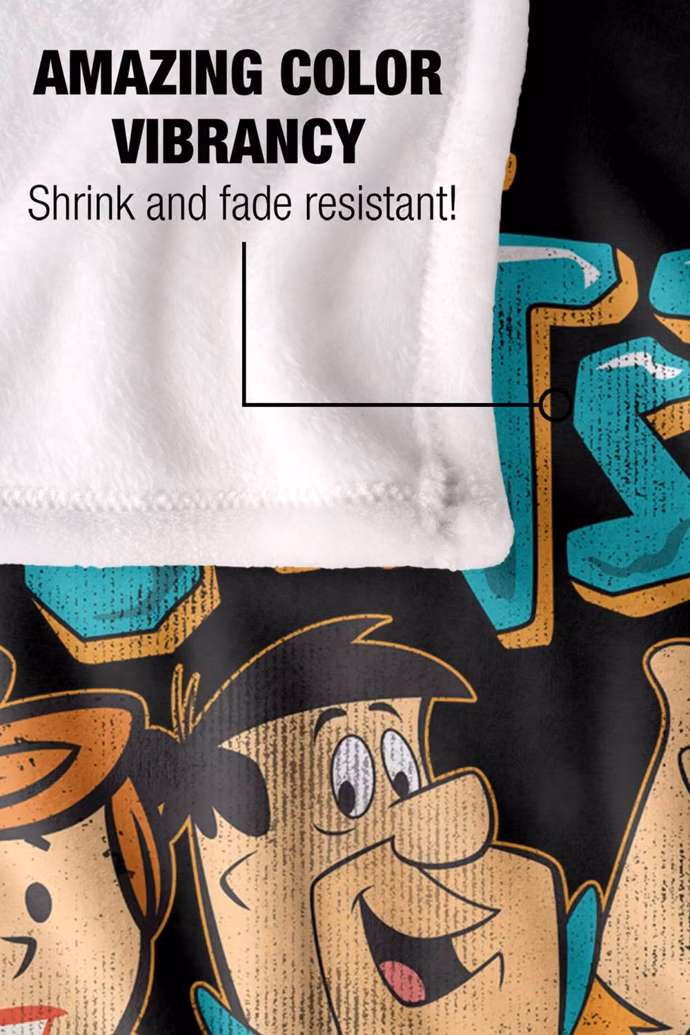 Warner Bros. The Flintstones Family and House Multicolour Super Soft Silky Touch Polyester Blanket, Extra Large – 5