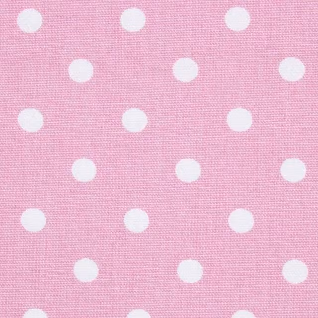 Homescapes Pink Polka Dot Pure Cotton Fabric, 150cm Wide