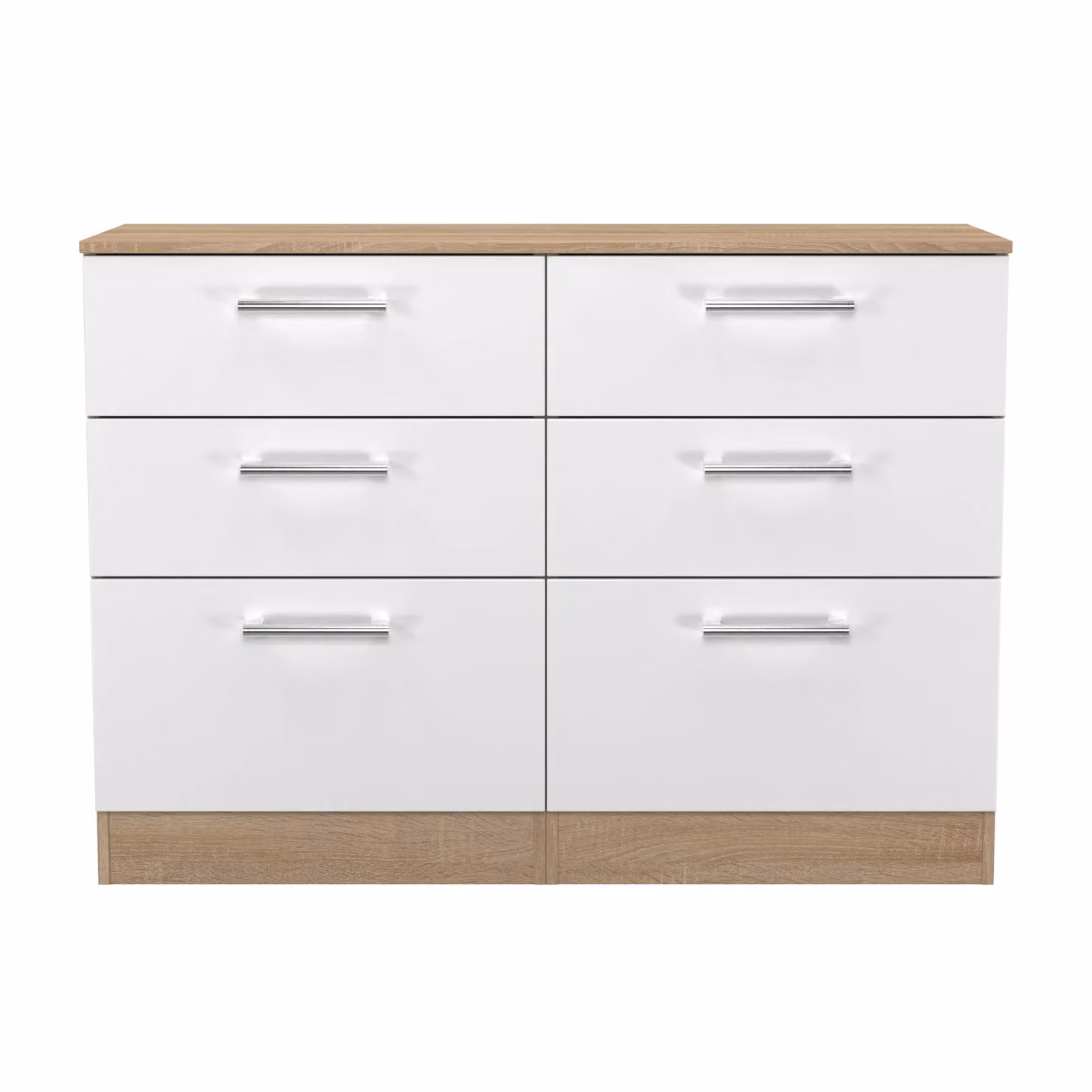 Ready Assembled 2 U Cornwall 6 Drawer Wide Chest in White – 2