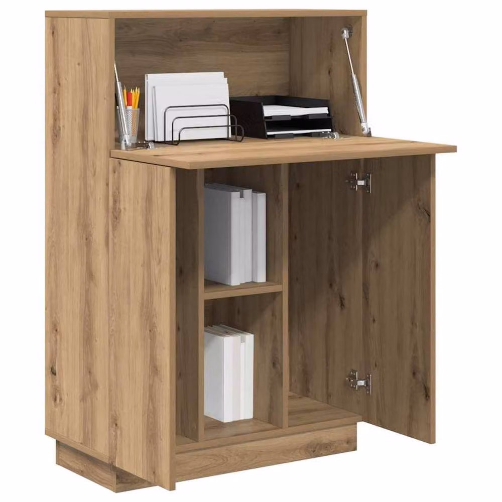 Berkfield Home Artisan Oak Writing Desk in Brown – 2
